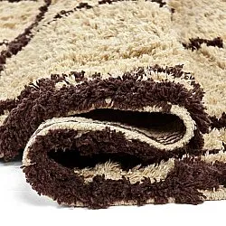 Kulatý koberec - Lana Natural Cotton Shaggy (béžová/hnědá)