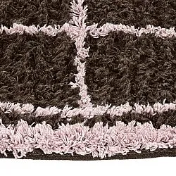 Kulatý koberec - Lana Natural Cotton Shaggy (hnědý)