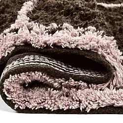 Kulatý koberec - Lana Natural Cotton Shaggy (hnědý)