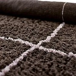 Kulatý koberec - Lana Natural Cotton Shaggy (hnědý)