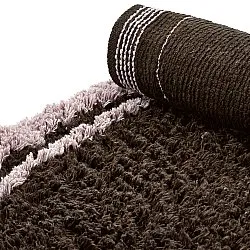 Kulatý koberec - Lana Natural Cotton Shaggy (hnědý)