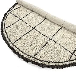 Kulatý koberec - Lana Natural Cotton Shaggy (krémová/tmavě šedá)