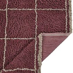 Shaggy koberce - Lana Natural Cotton Shaggy (taupe/červený)