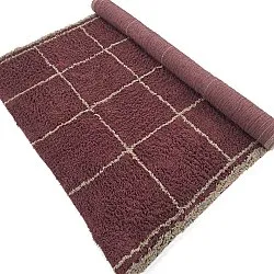 Shaggy koberce - Lana Natural Cotton Shaggy (taupe/červený)