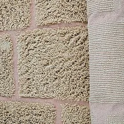 Shaggy koberce - Lindley Natural Cotton Shaggy (béžová/růžová)