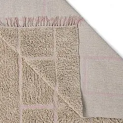 Shaggy koberce - Lindley Natural Cotton Shaggy (béžová/růžová)