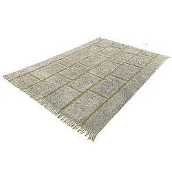 Shaggy koberce - Lindley Natural Cotton Shaggy (šedo/zelená)