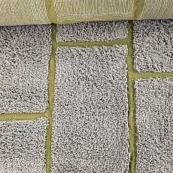 Shaggy koberce - Lindley Natural Cotton Shaggy (šedo/zelená)