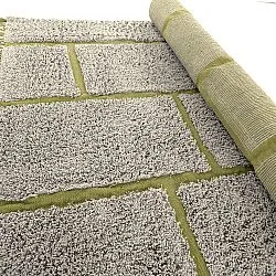 Shaggy koberce - Lindley Natural Cotton Shaggy (šedo/zelená)