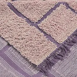Shaggy koberce - Lindley Natural Cotton Shaggy (růžová/fialová)