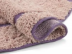 Kulatý koberec - Lindley Natural Cotton Shaggy (růžová/fialová)