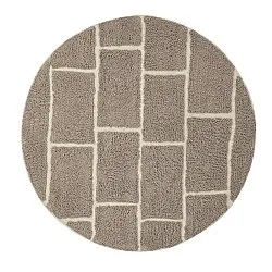Kulatý koberec - Lindley Natural Cotton Shaggy (taupe/šedá)