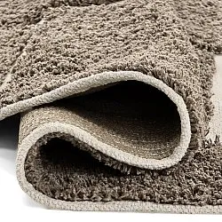 Kulatý koberec - Lindley Natural Cotton Shaggy (taupe/šedá)