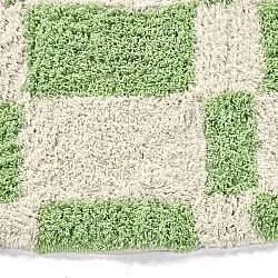 Kulatý koberec - Maranello Natural Cotton Shaggy (zelený)
