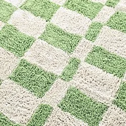 Kulatý koberec - Maranello Natural Cotton Shaggy (zelený)