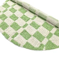 Kulatý koberec - Maranello Natural Cotton Shaggy (zelený)