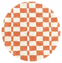 Kulatý koberec - Maranello Natural Cotton Shaggy (oranžová)