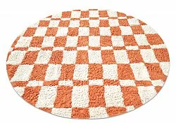 Kulatý koberec - Maranello Natural Cotton Shaggy (oranžová)