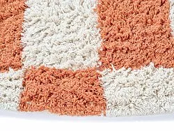 Kulatý koberec - Maranello Natural Cotton Shaggy (oranžová)