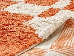 Kulatý koberec - Maranello Natural Cotton Shaggy (oranžová)