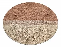 Kulatý koberec - Mareto Natural Cotton Shaggy (hnědý)