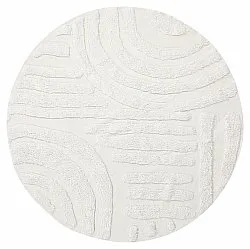 Kulatý koberec - Margo Natural Cotton Shaggy (offwhite)