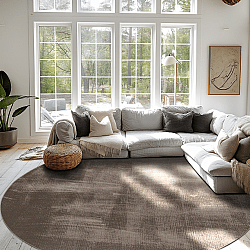 Kulatý koberec - Olmedo (šedá/béžová)