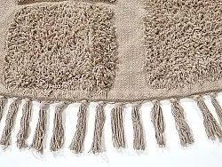 Kulatý koberec - Salem Natural Cotton Shaggy (taupe)
