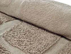 Kulatý koberec - Salem Natural Cotton Shaggy (taupe)