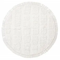 Kulatý koberec - Salem Natural Cotton Shaggy (offwhite)