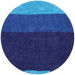 Kulatý koberec - Taro Natural Cotton Shaggy (modrá)