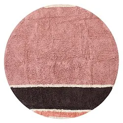 Kulatý koberec - Vinci Natural Cotton Shaggy (růžová)