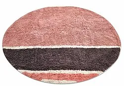Kulatý koberec - Vinci Natural Cotton Shaggy (růžová)