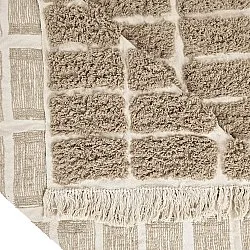 Shaggy koberce - Zola Natural Cotton Shaggy (béžový)