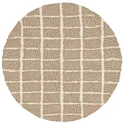 Kulatý koberec - Zola Natural Cotton Shaggy (béžový)