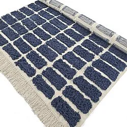 Shaggy koberce - Zola Natural Cotton Shaggy (modrý)