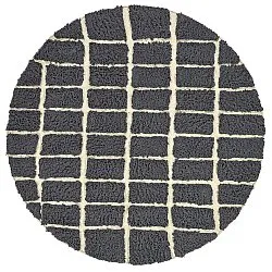 Kulatý koberec - Zola Natural Cotton Shaggy (tmavě šedá)