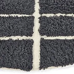 Kulatý koberec - Zola Natural Cotton Shaggy (tmavě šedá)