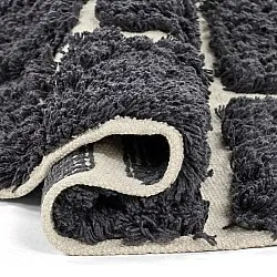 Kulatý koberec - Zola Natural Cotton Shaggy (tmavě šedá)