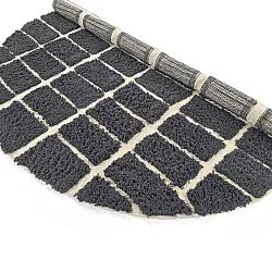 Kulatý koberec - Zola Natural Cotton Shaggy (tmavě šedá)