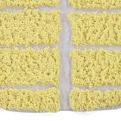 Kulatý koberec - Zola Natural Cotton Shaggy (žluť)
