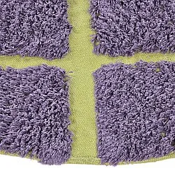 Kulatý koberec - Zola Natural Cotton Shaggy (fialová)