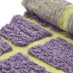 Kulatý koberec - Zola Natural Cotton Shaggy (fialová)