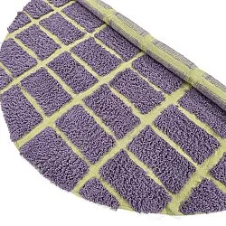 Kulatý koberec - Zola Natural Cotton Shaggy (fialová)