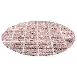 Kulatý koberec - Zola Natural Cotton Shaggy (růžový)