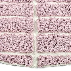Kulatý koberec - Zola Natural Cotton Shaggy (růžový)