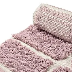Kulatý koberec - Zola Natural Cotton Shaggy (růžový)