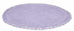 Kulatý koberec - Alba Natural Cotton Shaggy (fialová)