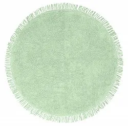 Kulatý koberec - Alba Natural Cotton Shaggy (světle zelená)
