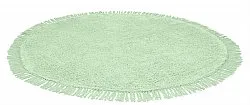 Kulatý koberec - Alba Natural Cotton Shaggy (světle zelená)